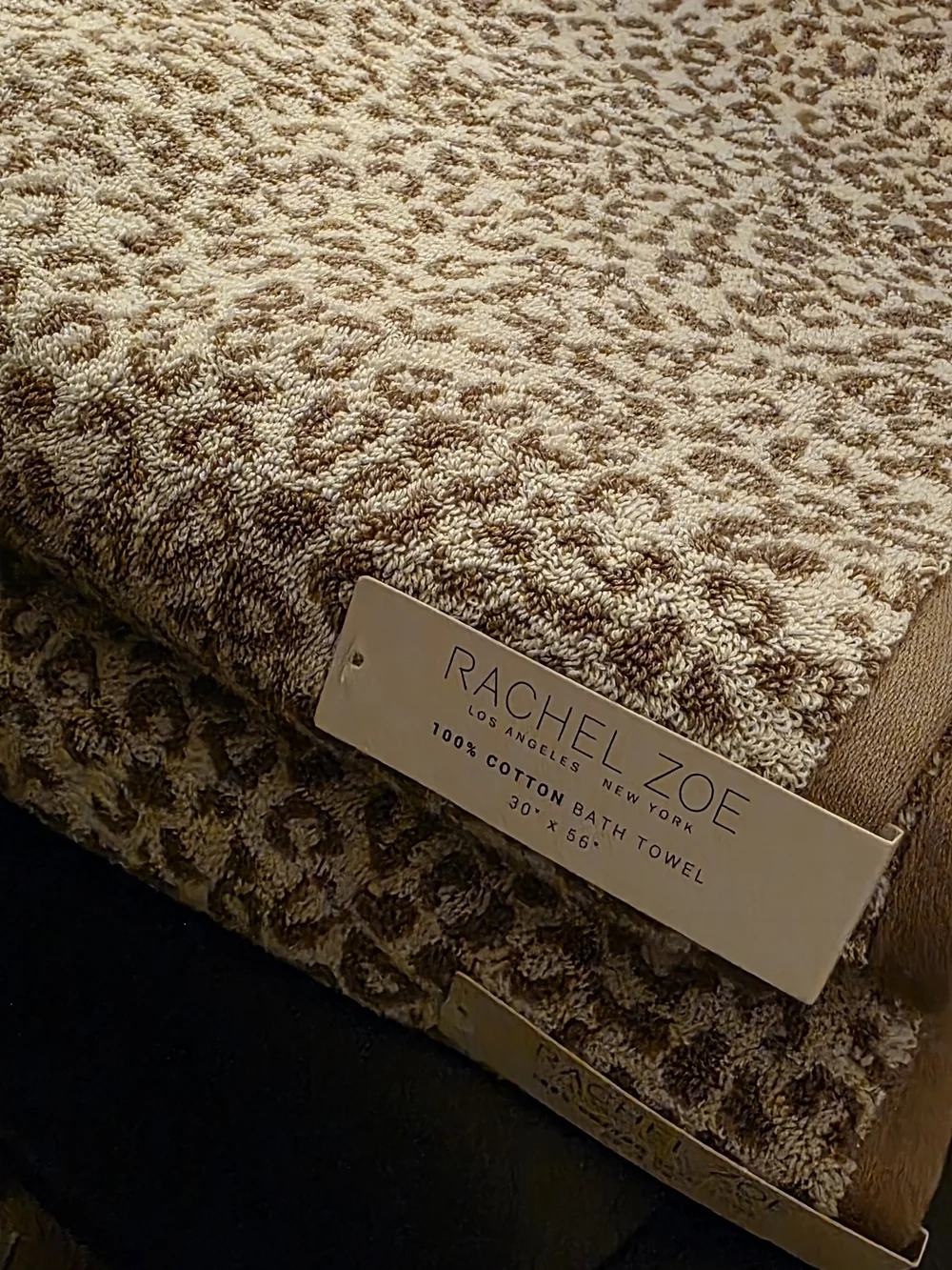 Rachel Zoe Leopard-Pattern Plush Throw & Wash Set - Taupe & Cream